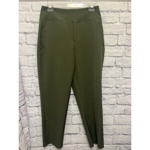 Athleta Endless High Rise Pants Women's 6 Olive Green Stretch Quiet Luxury